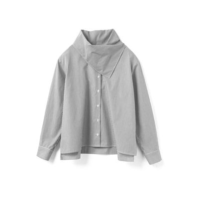 mizuiro ind(ミズイロインド)のストライプスカーフカラーシャツ通販 