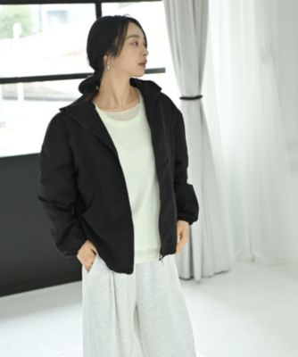 【BLK001】マットタッチパーカーブルゾン