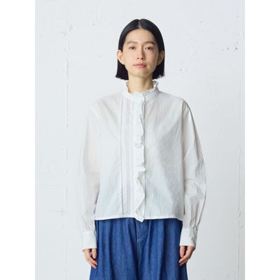 フロントフリルレースシャツ