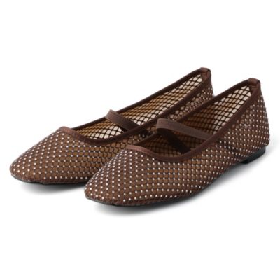 格子状の輝きとメッシュの抜け感が足元をモダンに　BIALILJA Mesh Ballerina