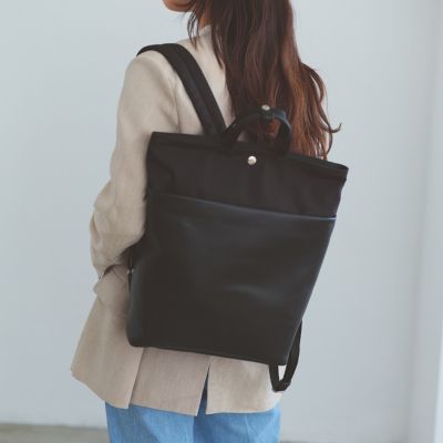 【Morry】TOPKAPI リネア レザーコンビ リュック バックパック TOPKAPI(トプカピ)の【Breath TOPKAPI】LINEA リネア レザーコンビ