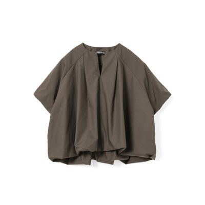 バルーンノーカラーシャツ