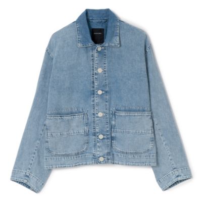 pas de calais(パドカレ)の26SS ナチュラル／ムラ糸デニムジャケット