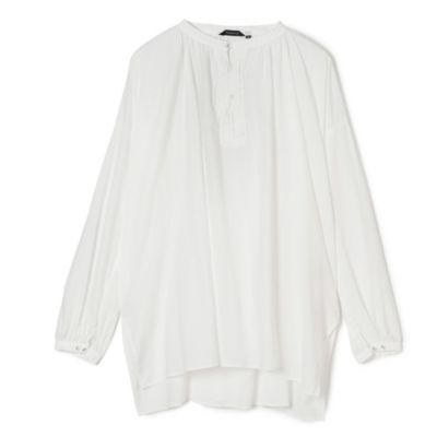 pas de calais(パドカレ)の26SS 甘ボイルキャッチワッシャーブラウス