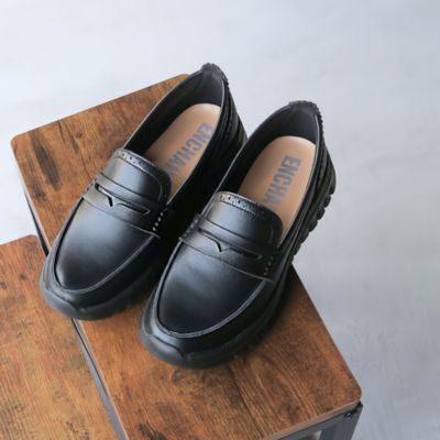 軽やかに歩ける、大人のアクションレザースニーカーローファー　アクションレザーコインスニーファーシューズ