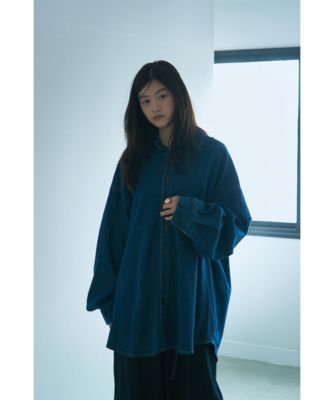 DRAPE DENIM SHIRT TUNIC