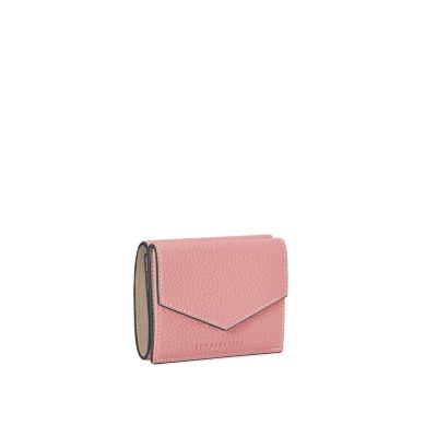 【新品未使用】BONAVENTURA スモールウォレット グレージュ×ピンク BONAVENTURA(ボナベンチュラ)のスモール ウォレット シュリンクレザー