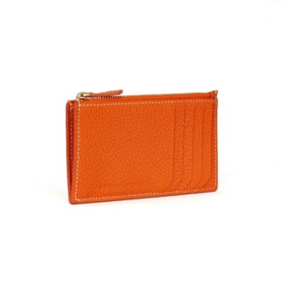 BONAVENTURA 財布 オレンジ BONAVENTURA(ボナベンチュラ)のミニジップ ウォレット シュリンク