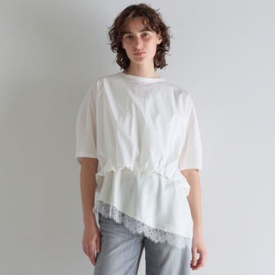 美品♡マルティニーク♡シャーリングインナー♡オフホワイト シャーリングコンビプルオーバー｜martinique（マルティニーク）｜商品
