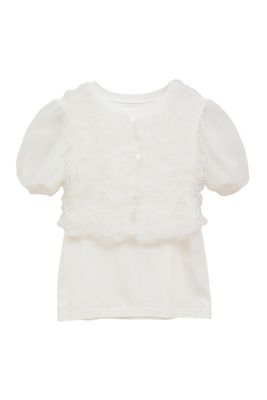 新品〈CLANE〉 TULLE VEST LAYERED TOPS ベージュ CLANE(クラネ)のTULLE VEST LAYERED TOPS通販 | 集英社HAPPY PLUS STORE