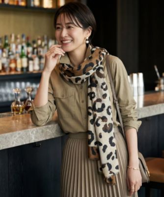 【レオパード柄カシミヤストール】スタイルデリ STYLE DELI（スタイルデリ）の「【LUXE】レオパード柄カシミヤストール