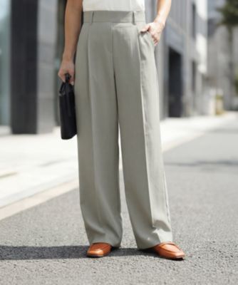 STYLE DELI(スタイルデリ)のサラッと涼感ストレートタックパンツ73cm