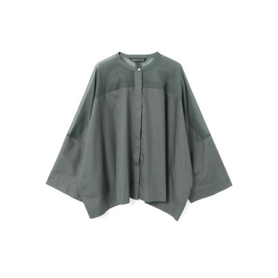 mizuiro ind(ミズイロインド)のシアーショルダースタンドカラーワイド