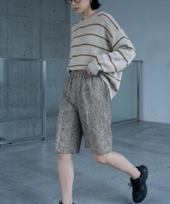 STYLE DELI(スタイルデリ)の【BLK001】ミックスツイードハーフパンツ