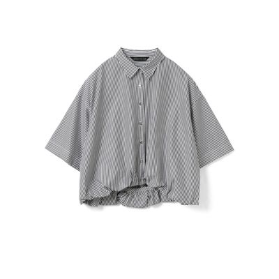 ストライプハーフスリーブバルーンシャツ