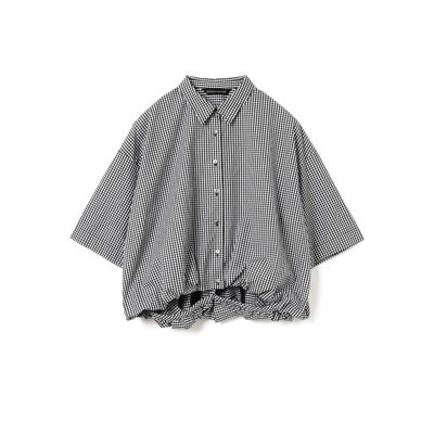 ストライプハーフスリーブバルーンシャツ