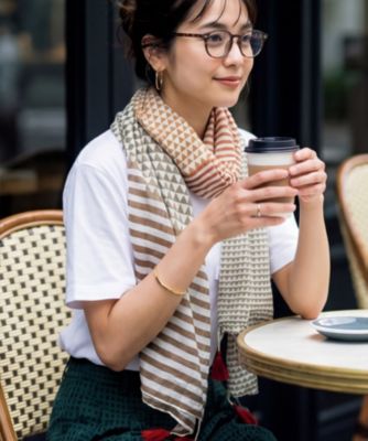 STYLE DELI(スタイルデリ)の柄のタッセル付きサマーストール通販
