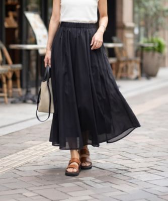 FABIANA FILIPPI コットンシルク ギャザー ロングスカート STYLE DELI(スタイルデリ)の【LUXE】綿ローンギャザーロングスカート