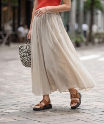 STYLE DELI(スタイルデリ)の【LUXE】綿ローンギャザーロングスカート