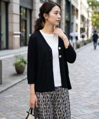 【LUXE】２ボタンゆったり７分袖カーディガンB