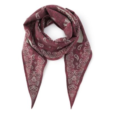 MADISONBLUE　ロゴ刺繍　ダイヤモンド　スカーフ MADISONBLUE(マディソンブルー)のGRAPHIC PAISLEY DIAMOND SCARF通販