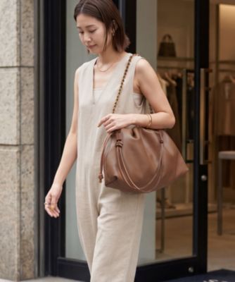 まっちゃんページ　5個バッグ STYLE DELI(スタイルデリ)の【DELI by】本革ドロストギャザー