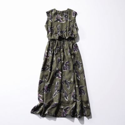 SACRA【HPS別注】AUTUMN FLORA花柄ティアードスカート　カーキ SACRA(サクラ)の【HPS別注】AUTUMN FLORAワンピース通販 Marisol