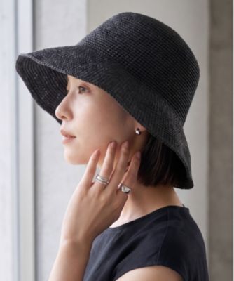 美品【THE9SHOP】SUMMER HAT 2022（ブラック）サマーハット STYLE DELI(スタイルデリ)のペーパー素材のくったりサマーハット通販