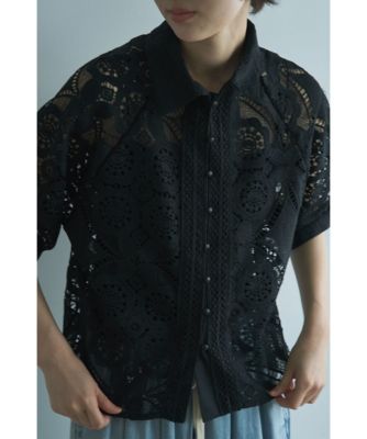 LACE OVER SHIRT