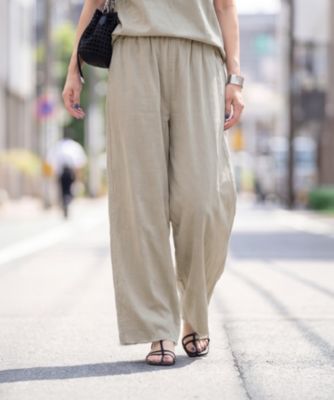裾カットできる【セットアップ対応】綿100イージーパンツ