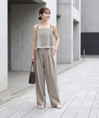 STYLE DELI(スタイルデリ)の麻調ストライプ柄セットアップ通販 eclat