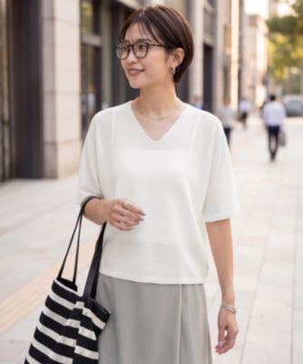 STYLE DELI(スタイルデリ)の【LUXE】麻混リラックスVネックニット
