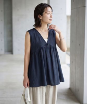 レディース 極美品＊THIRD MAGAZINE シアーコットンシャツ 水色 ライト