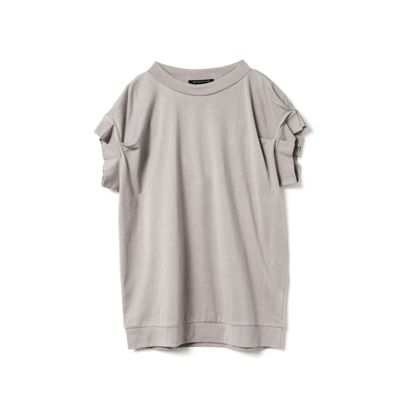 mizuiro ind(ミズイロインド)のフリルスリーブクルーネックプル