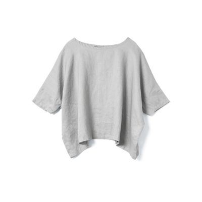 ミズイロインド コットンリネンワイドシャツ くすみピンク/今期購入 