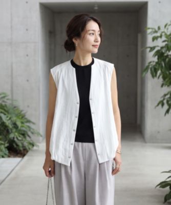 極美品】1er Arrondissement コットンポンチタフタトップス 黒 1er 