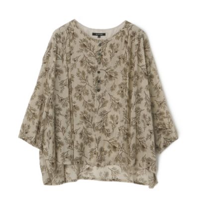【美品】パドカレ pas de calais プリントブラウス pas de calais(パドカレ)のCu／Cボイルプリントブラウス通販 | 集英社