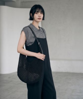 【BLK001】軽量メッシュ編みペーパーテイストトートバッグ