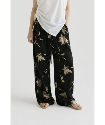 【COOL】FLOWER PRINT WIDE PANTS