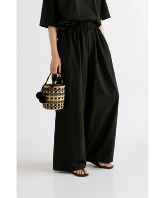WIDE GATHER EASY PANTS