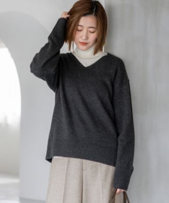 集英社HAPPY PLUS STORE23区（ニジュウサンク）/【洗える】カシミヤブレンド Vネック ニット