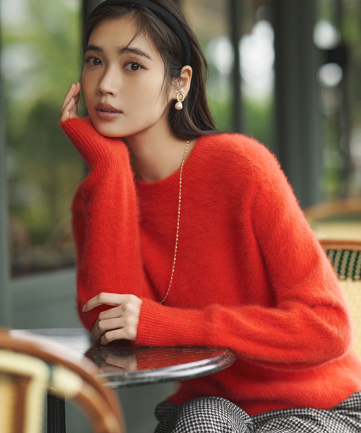 23区(ニジュウサンク)/フォックスカシミヤファー ショート丈 ニット