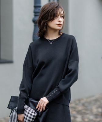 ICB(アイシービー)の【洗える】 シルキーウールダブルフェイス ニット