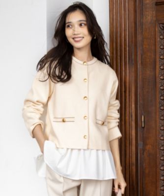 B622新品any SiSエニスィスヘチマカラージャケットSKセット￥23652 ANY SIS(エニィスィス)の【CICA加工】ニット ジャケット通販