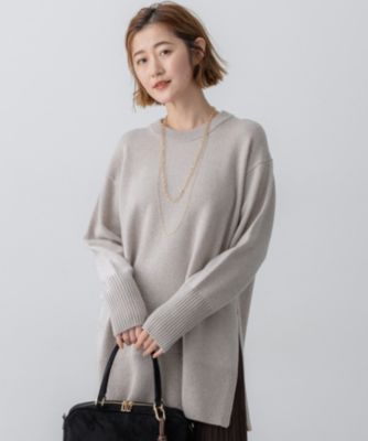 はのぴよ新品23区見上愛着用洗えるカシミヤブレンドサイドジップニット 23区 L(ニジュウサンク エル)の【見上愛さん着用/Oggi掲載/洗える