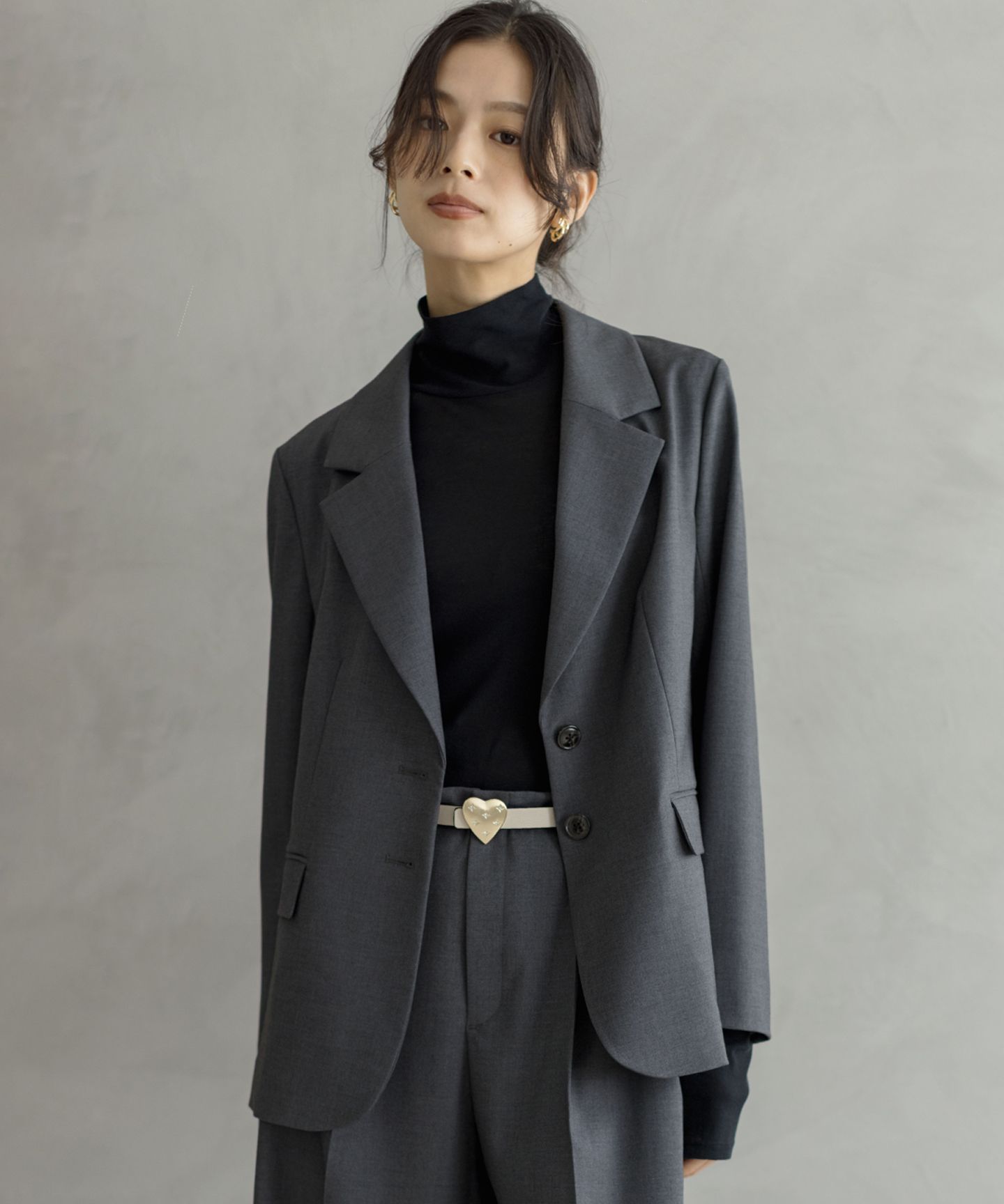 組曲 L(クミキョク　エル)/【加藤ローサさん着用】ハンサムツイル ジャケット