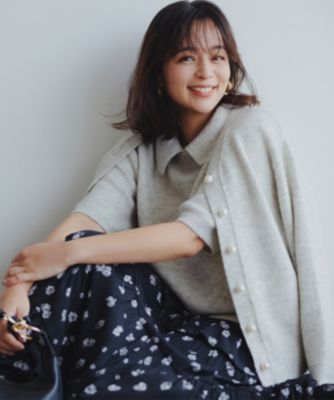 集英社HAPPY PLUS STORE組曲 L（クミキョク　エル）/【加藤ローサさん着用 / 前後着用可】スパンコールヤーン カーディガン