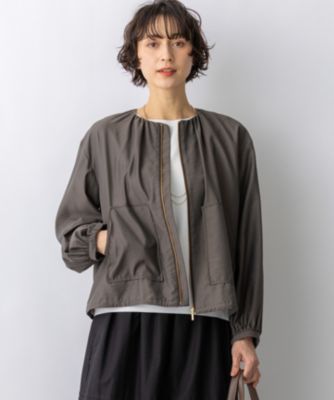 完売　2023年度　23区　【洗える】シアー ブルゾン　¥27,500 洗える】シアー ブルゾン（JKWWSM0403） | 23区 L (Women