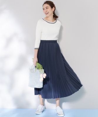 組曲 クミキョク の 洗える T Cライトプリーツ ニットコンビワンピース通販 集英社happy Plus Store