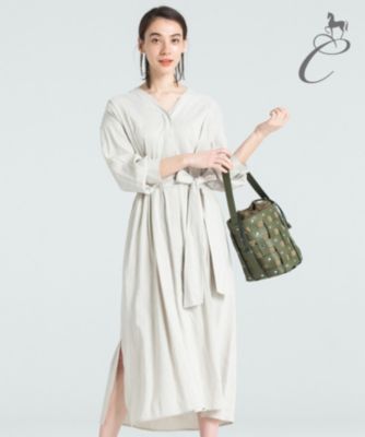 自由区 ジユウク の Class Lounge Feather Linen シャツワンピース通販 集英社happy Plus Store